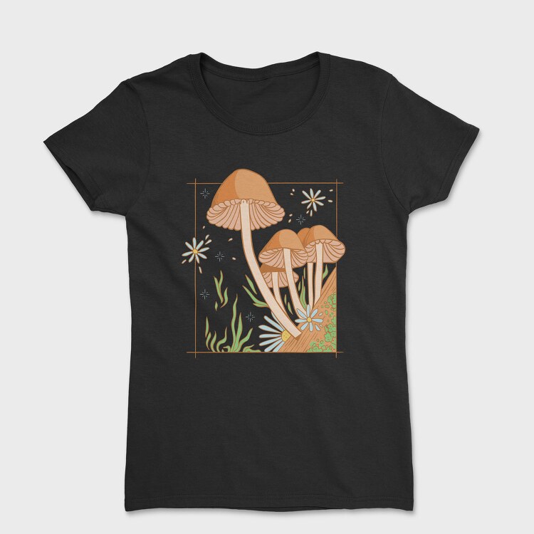 Mushroom Garden Fungi Cottage Core, Tricou Femei