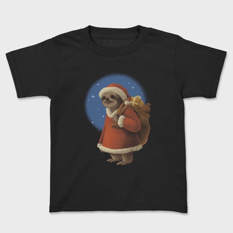 Sloth Santa Claus In Christmas, Tricou Copii