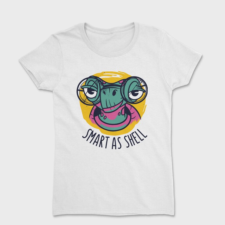 Turtle Animal With Glasses Smart Ass Hell, Tricou Femei