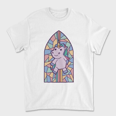 Unicorn Church Window, Tricou Barbati (Unisex)