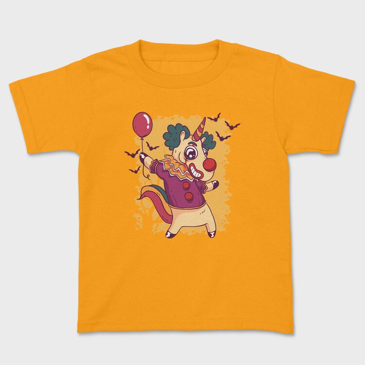 Unicorn Clown Halloween 01, Tricou Copii