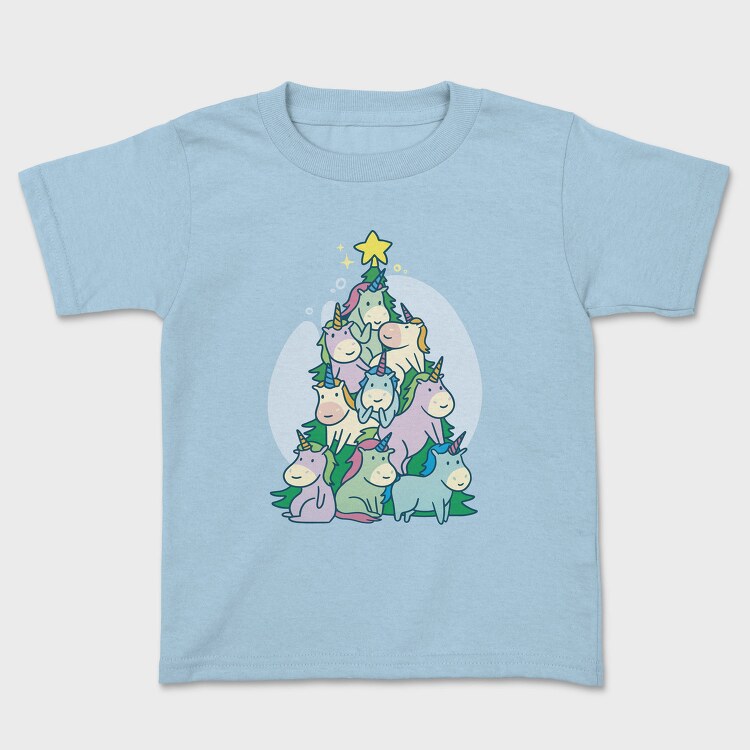 Unicorns Christmas Tree, Tricou Copii