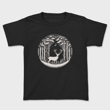 Mystical Deer Forest Somewhere, Tricou Copii
