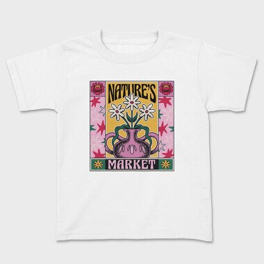 Natures Market Flower Vase Tote 01, Tricou Copii