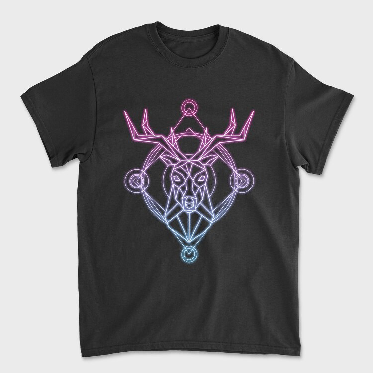 Neon Deer, Tricou Barbati (Unisex)