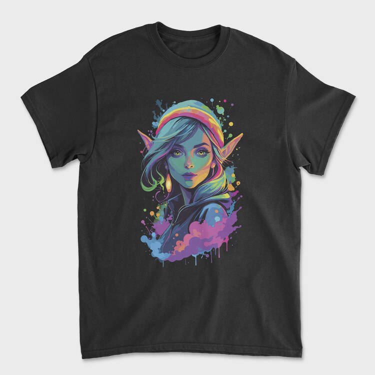 Neon Elf Woman, Tricou Barbati (Unisex)