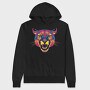 Neon Wild Feline Roar Angry Pumpa, Hanorac Oversize Barbati (Unisex)
