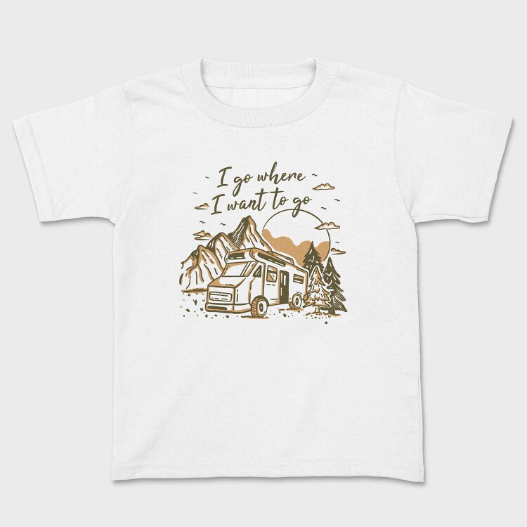 Van Car Driving In Forest Van Life Let S Live, Tricou Copii