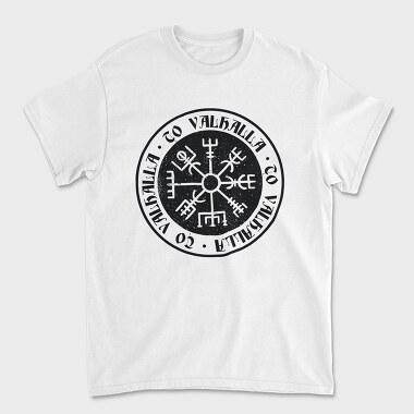 Vegvisir Compass To Valhalla, Tricou Barbati (Unisex)