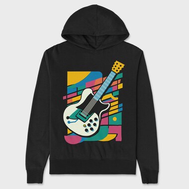 Vibrant Electric Guitar Colorful, Hanorac Oversize Barbati (Unisex)