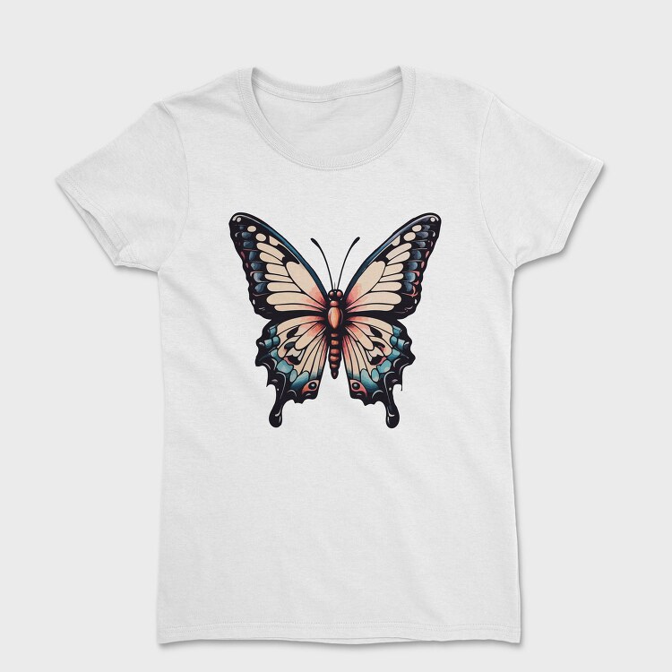 Vibrant Traditional Butterfly, Tricou Femei