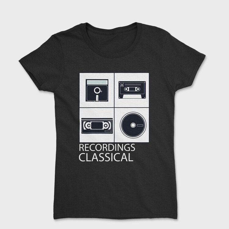 Vintage Audio Cassette Classical, Tricou Femei