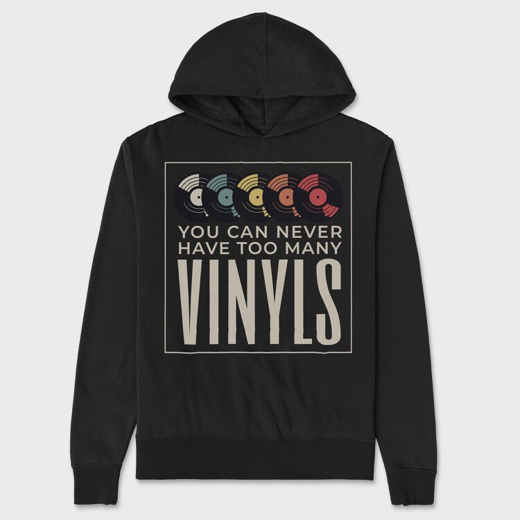 Vinyl Records Quote, Hanorac Oversize Barbati (Unisex)