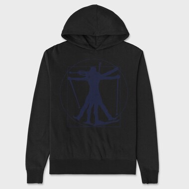 Vitruvian Biathlete Silhouette, Hanorac Oversize Barbati (Unisex)