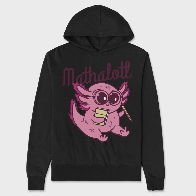 Playful Axolotl Mathalotl, Hanorac Oversize Barbati (Unisex)