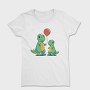 Playful Dinosaur Dinos Balloon Onesie, Tricou Femei