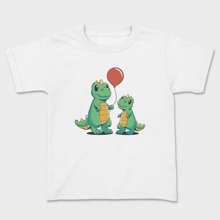 Playful Dinosaur Dinos Balloon Onesie, Tricou Copii