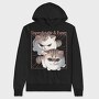Playful Grumpy Cats, Hanorac Oversize Barbati (Unisex)