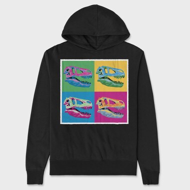 Pop Art T Rex Skull Tote, Hanorac Oversize Barbati (Unisex)