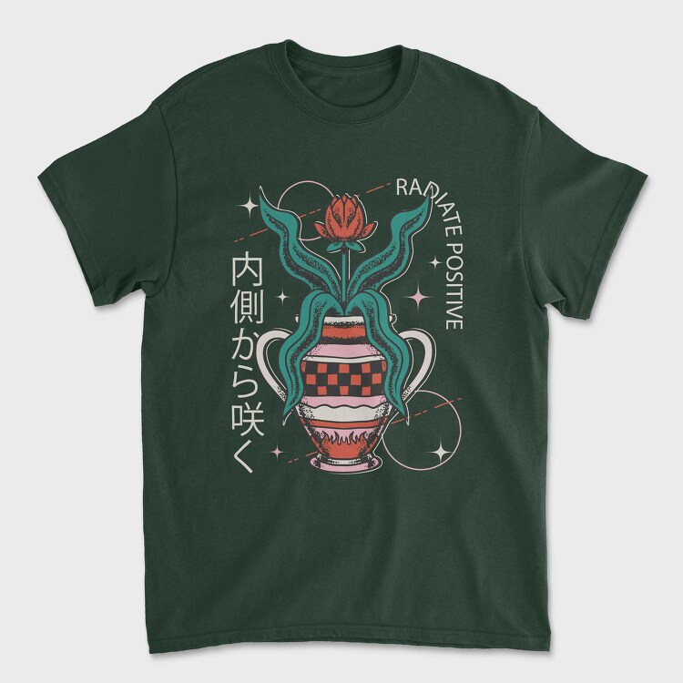 Positive Vibes Flower Vase 07, Tricou Barbati (Unisex)