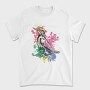 Watercolor Kingfisher European, Tricou Barbati (Unisex)