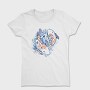 Watercolor Yin Yang Koi Fish, Tricou Femei