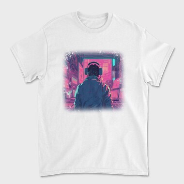 Woman Looking Out Of A Window Dj Party, Tricou Barbati (Unisex)