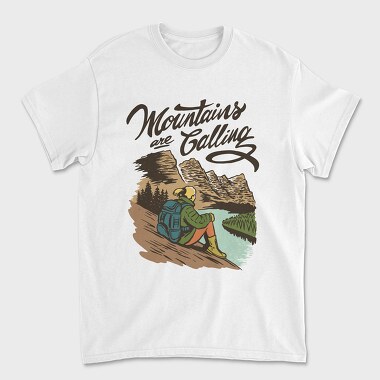Woman Sitting On Glacier National Park, Tricou Barbati (Unisex)