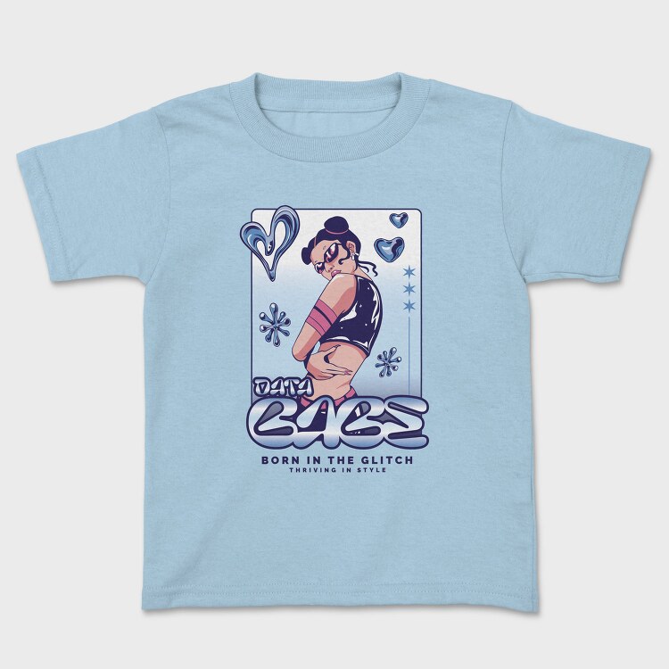 Y3K Born In The Glitch Data Babe, Tricou Copii