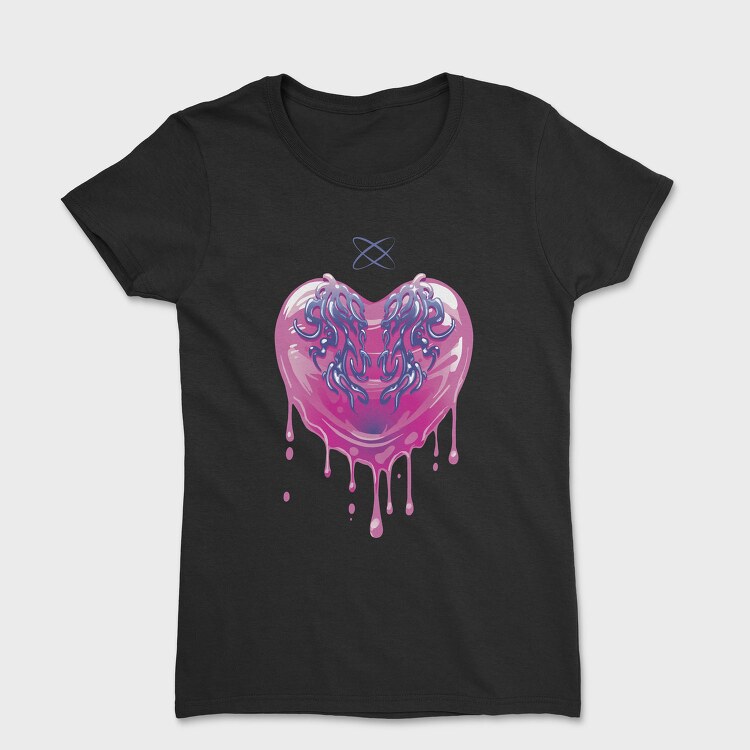Y3K Dripping Heart Melt, Tricou Femei