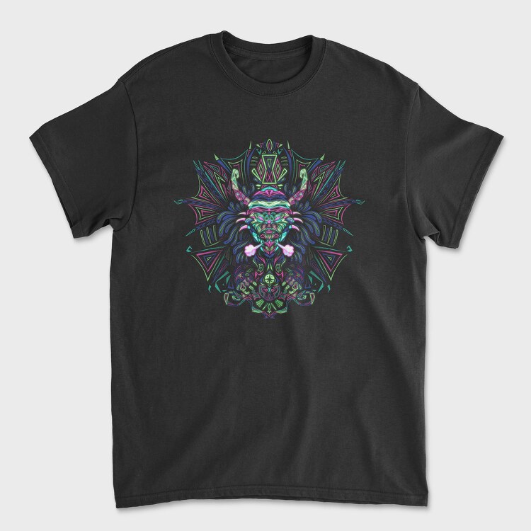 Psychedelic Trippy Dragon Dmt Rasta, Tricou Barbati (Unisex)
