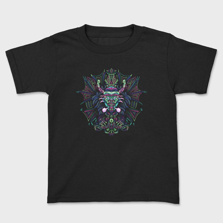 Psychedelic Trippy Dragon Dmt Rasta, Tricou Copii