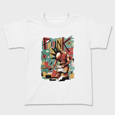 Punk Musician Abstract Music, Tricou Copii