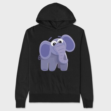 Purple Elephant Stroll, Hanorac Oversize Barbati (Unisex)