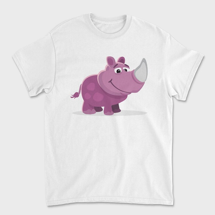 Purple Rhino Smile, Tricou Barbati (Unisex)