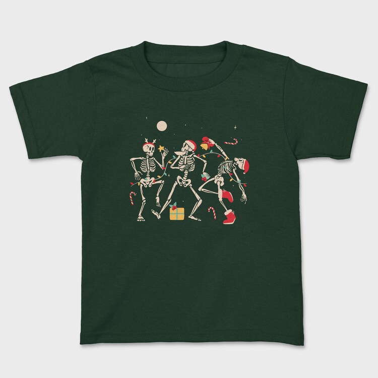 Quirky Christmas Dancing Skeletons, Tricou Copii