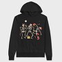 Quirky Christmas Dancing Skeletons, Hanorac Oversize Barbati (Unisex)