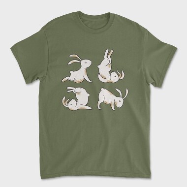 Yoga Rabbits, Tricou Barbati (Unisex)