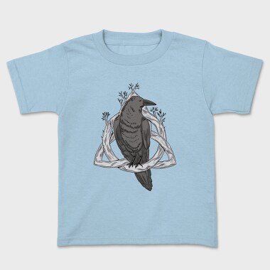 Raven On Nordic Symbol, Tricou Copii