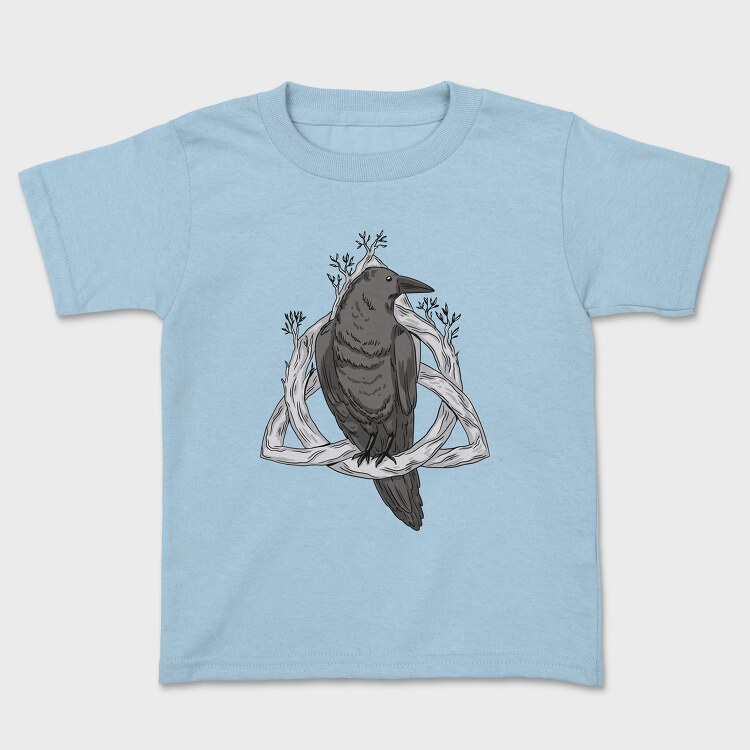 Raven On Nordic Symbol, Tricou Copii