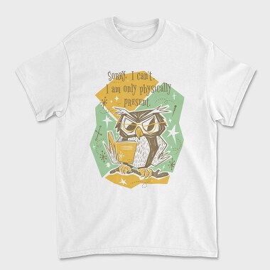 Reading Owl Retro, Tricou Barbati (Unisex)