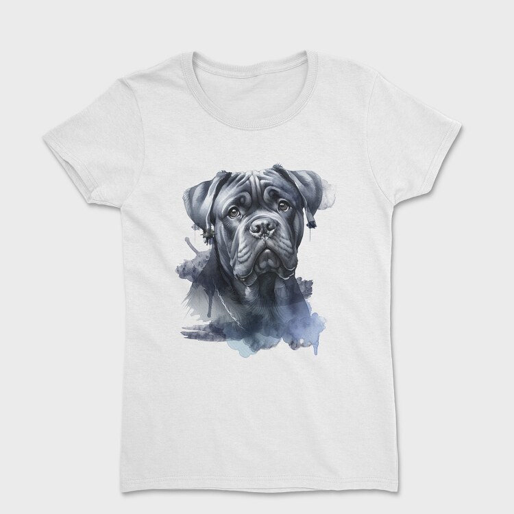 Realistic Bullmastif Dog Portrait, Tricou Femei
