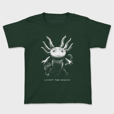 Realistic Hand Drawn Axolotl Change, Tricou Copii