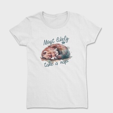 Red Panda Taking A Nap, Tricou Femei