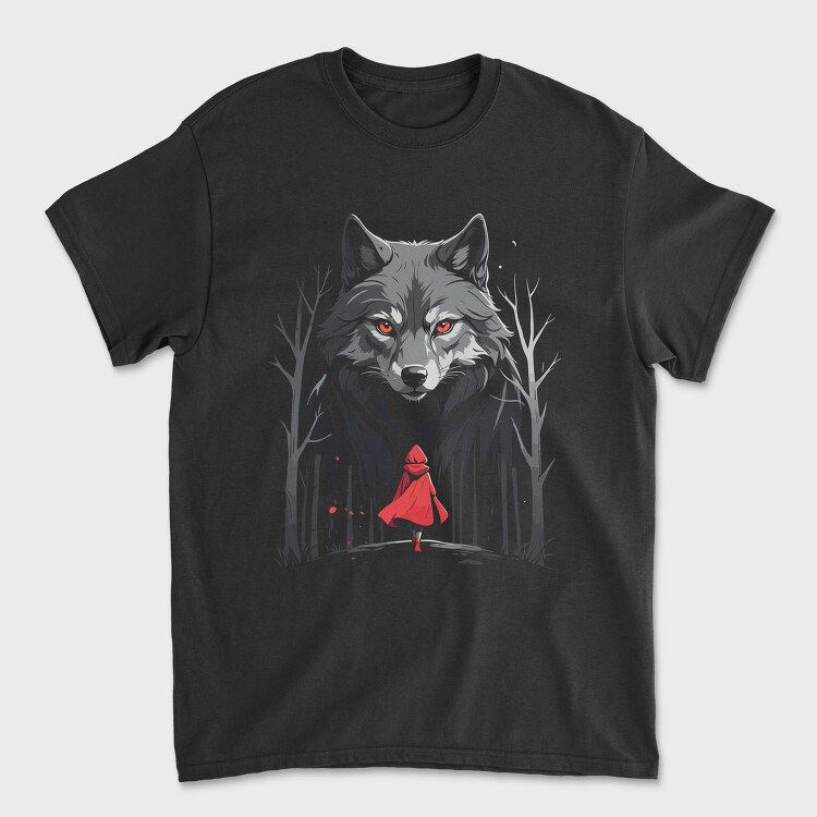 Red Riding Hood Walking Towards Wolf, Tricou Barbati (Unisex)