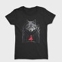 Red Riding Hood Walking Towards Wolf, Tricou Femei