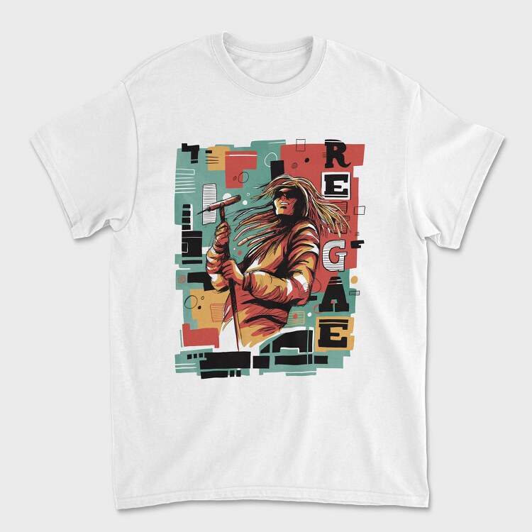Reggae Musician Abstract Music, Tricou Barbati (Unisex)