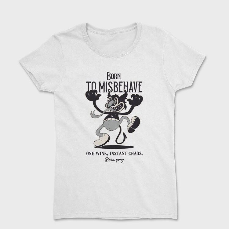 Retro Devil Halloween Cartoon, Tricou Femei