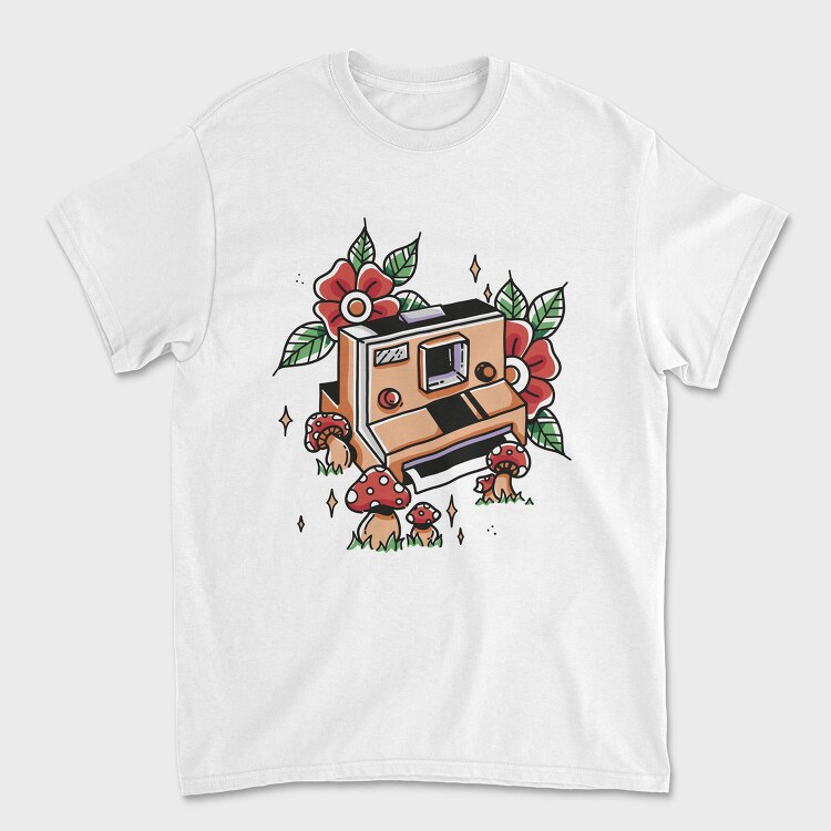 Retro Polaroid Camera Traditional Tattoo, Tricou Barbati (Unisex)