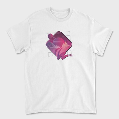 Retrowave Landscape, Tricou Barbati (Unisex)